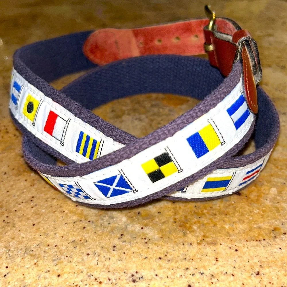 PREPPY NAUTICAL FLAG BELT Sz 36